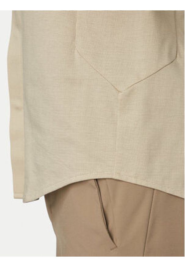 BOSS Koszula Excurse S 50554450 Beżowy jasny Regular Fit. Kolor: beżowy. Materiał: bawełna