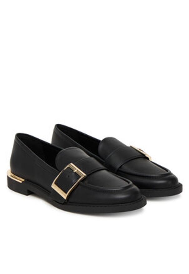 DKNY Loafersy K3574688 Czarny. Kolor: czarny. Materiał: skóra