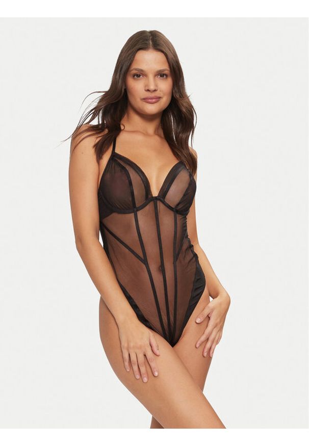 Hunkemöller Body Rianne 206184 Czarny. Kolor: czarny. Materiał: syntetyk