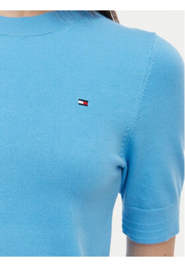 TOMMY HILFIGER - Tommy Hilfiger Sweter WW0WW49705 Niebieski Slim Fit. Kolor: niebieski. Materiał: bawełna