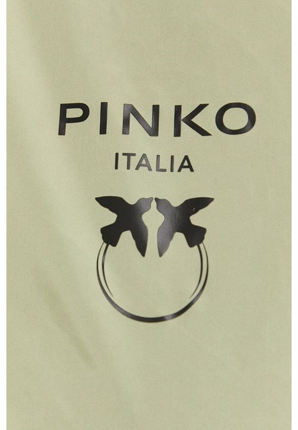 Pinko Kurtka damska kolor żółty przejściowa. Kolor: żółty. Materiał: materiał. Wzór: gładki