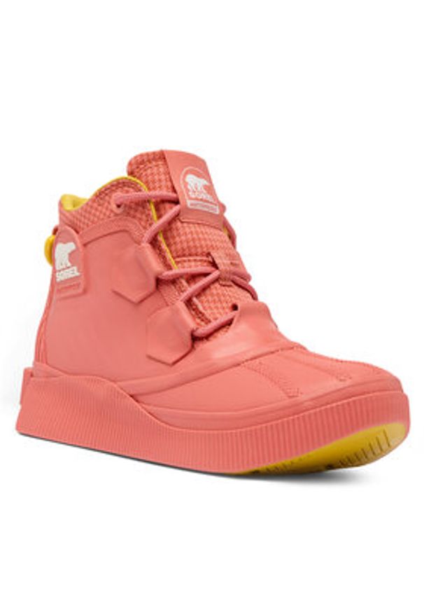 sorel - Sorel Sneakersy OUT N ABOUT™ IV Splashy Women's Waterproof Boot 2113211 Czerwony. Kolor: czerwony. Materiał: skóra