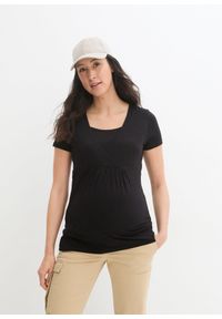 bonprix - T-shirt ciążowy i do karmienia, 2 w 1 (2 szt.). Kolekcja: moda ciążowa. Kolor: czarny, biały. Materiał: jersey #2