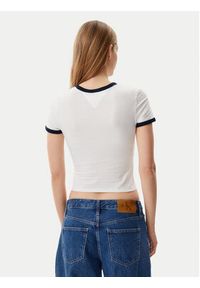 Tommy Jeans T-Shirt Script Ringer DW0DW20631 Écru Slim Fit. Materiał: bawełna #2