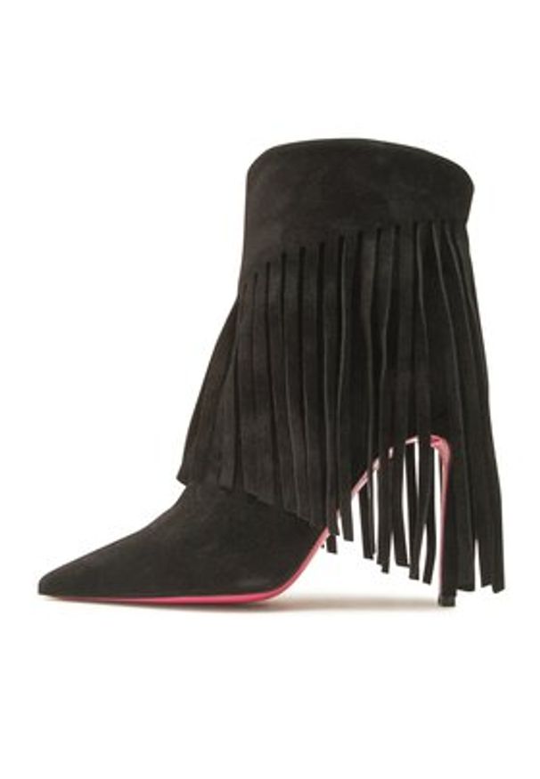 Pinko - PINKO Kowbojki Olympe Tronchetto PE 23 BKJS1 100573 A0N8 Czarny. Kolor: czarny. Materiał: skóra, zamsz