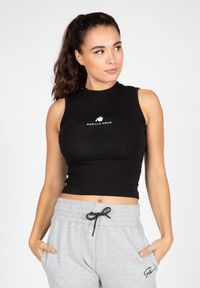 GORILLA WEAR - Livonia Crop Top - Czarny. Kolor: czarny. Sport: fitness