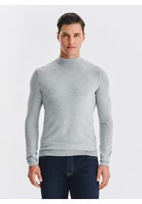 Pako Lorente - PAKO LORENTE – Szary półgolf męski. Okazja: na co dzień. Kolor: czarny, szary, beżowy. Materiał: poliester, wiskoza. Sezon: jesień. Styl: casual #1