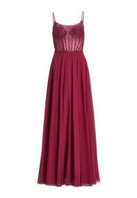Hey Kyla Sukienka wieczorowa 5AK023HK Bordowy Regular Fit. Kolor: czerwony. Materiał: syntetyk. Styl: wizytowy #3