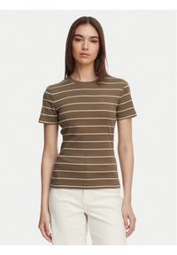 TOMMY HILFIGER - Tommy Hilfiger T-Shirt New Cody WW0WW40587 Brązowy Slim Fit. Kolor: brązowy. Materiał: bawełna #1