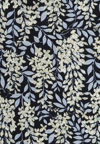 Renee - Granatowa Trapezowa Sukienka z Bawełny z Bufiastymi Rękawami Falbaną i Gumką w Talii Vimayana. Typ kołnierza: dekolt w kształcie V. Kolor: niebieski. Materiał: bawełna. Typ sukienki: trapezowe #6