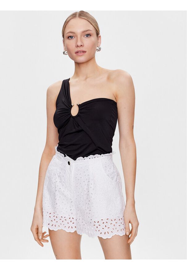 Pinko Bluzka 100262 A0JF Czarny Slim Fit. Kolor: czarny. Materiał: syntetyk