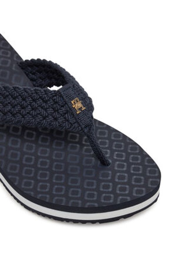 TOMMY HILFIGER - Tommy Hilfiger Japonki FW0FW08737 Granatowy. Kolor: niebieski. Materiał: materiał