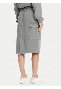 United Colors of Benetton - United Colors Of Benetton Spódnica midi 39BLD000E Szary Regular Fit. Kolor: szary. Materiał: bawełna #5