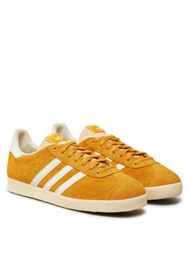 Adidas - adidas Sneakersy Gazelle IF9654 Żółty. Kolor: żółty. Materiał: zamsz, skóra. Model: Adidas Gazelle