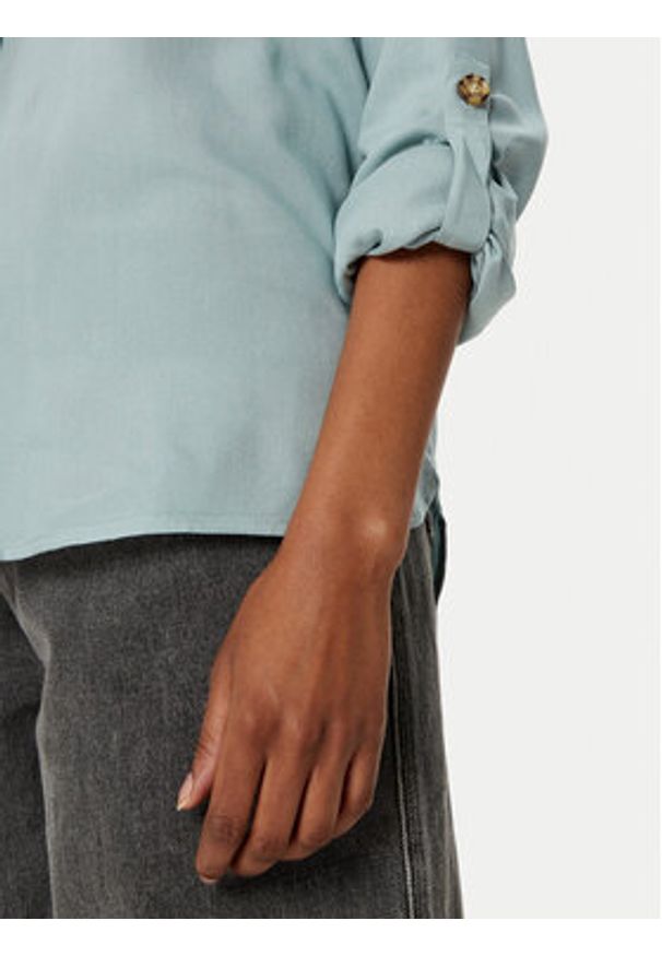 Vero Moda Koszula Bumpy 10275283 Zielony Regular Fit. Kolor: zielony. Materiał: wiskoza