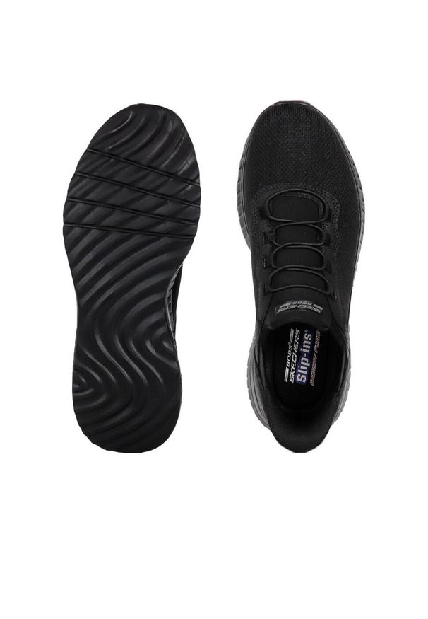 skechers - Buty treningowe męskie Skechers 118300BBK. Zapięcie: bez zapięcia. Kolor: czarny. Materiał: tkanina, materiał, syntetyk. Szerokość cholewki: normalna