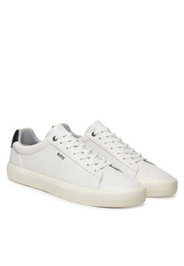 BOSS Sneakersy 50542114 Biały. Kolor: biały. Materiał: skóra