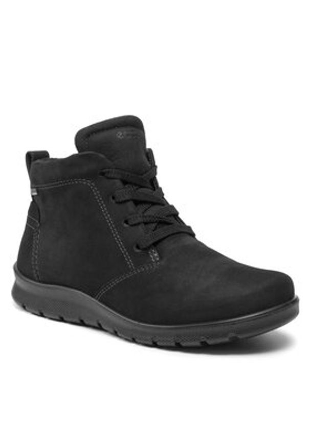 ecco - ECCO Trzewiki Babett Boot GORE-TEX 215583 02001 Czarny. Kolor: czarny. Materiał: nubuk, skóra