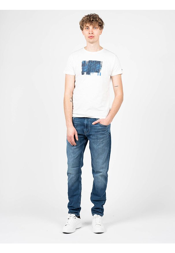 Pepe Jeans T-shirt "Sherlock" | PM508375 | Sherlock | Mężczyzna | Biały. Kolor: biały. Materiał: bawełna. Wzór: nadruk, aplikacja