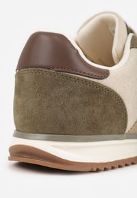 Renee - Zielone Sneakersy Ozdobione z Boku Paskami Ariene. Okazja: na co dzień. Zapięcie: pasek. Kolor: zielony. Materiał: jeans, materiał. Wzór: aplikacja. Sezon: wiosna #9