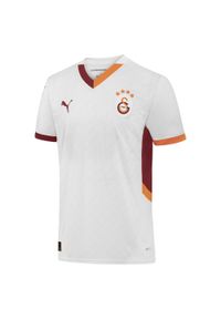 Puma - Męska koszulka wyjazdowa Galatasaray SK 24/25 PUMA White Red Rhythm. Kolor: biały, czerwony, wielokolorowy