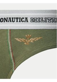 Aeronautica Militare Komplet 2 par slipów AM1USL002 Khaki. Kolor: brązowy. Materiał: bawełna #4