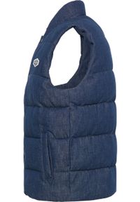 Mustang - MĘSKI BEZRĘKAWNIK MUSTANG Dennis Denim Quilt Denim Blue 1013496 5000 800. Materiał: denim. Długość rękawa: bez rękawów #2