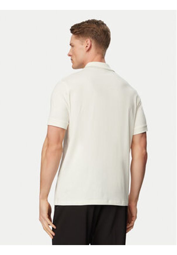Karl Lagerfeld - KARL LAGERFELD Polo 745021 562221 Kremowy Regular Fit. Typ kołnierza: polo. Kolor: kremowy. Materiał: bawełna