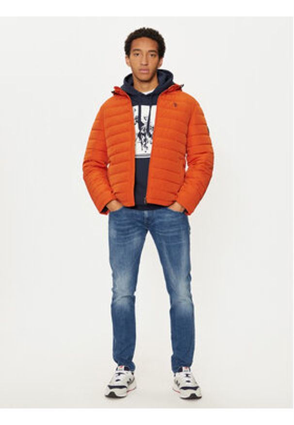U.S. Polo Assn. Kurtka zimowa MUP3600 Pomarańczowy Regular Fit. Typ kołnierza: polo. Kolor: pomarańczowy. Materiał: syntetyk. Sezon: zima