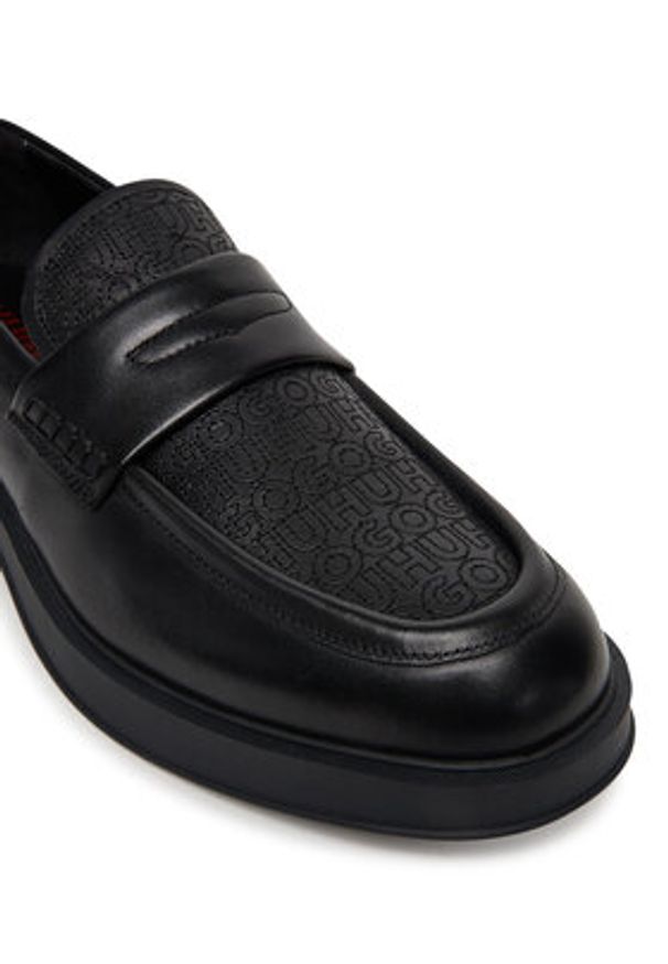Hugo - HUGO Loafersy Lenner 50548486 Czarny. Kolor: czarny. Materiał: skóra