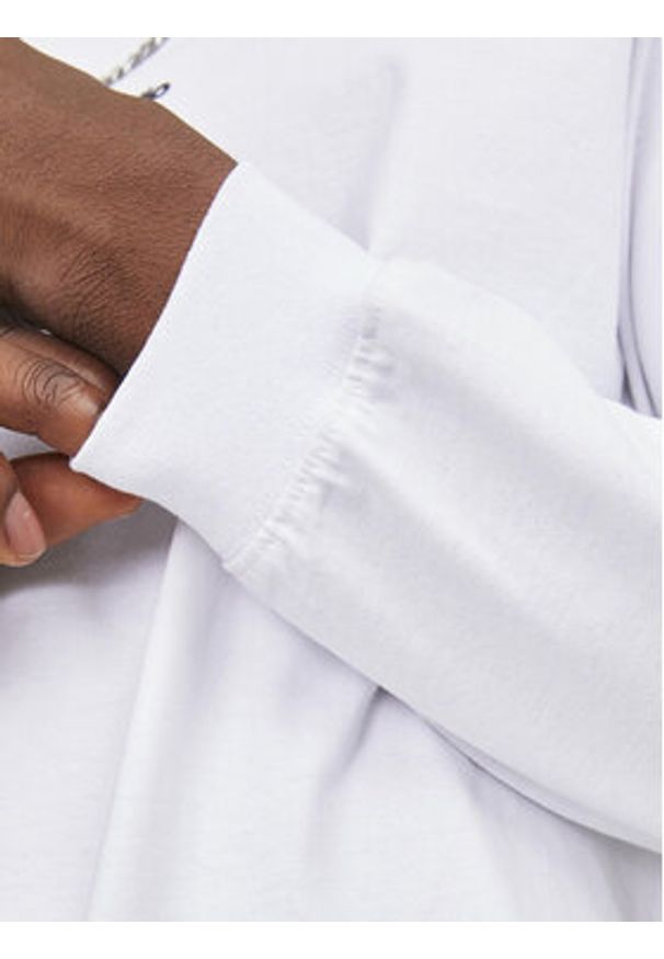 Jack & Jones Longsleeve Vesterbro 12251775 Biały Loose Fit. Kolor: biały. Materiał: bawełna. Długość rękawa: długi rękaw