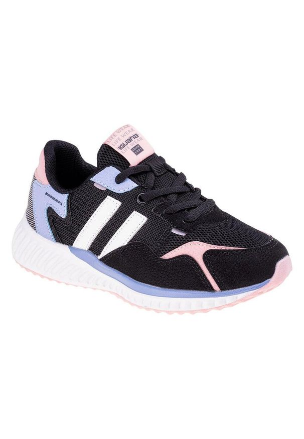 Iguana - Dziecięce/Kids Maldwin Casual Trainers. Okazja: na co dzień. Kolor: fioletowy, czarny, wielokolorowy, różowy. Sport: turystyka piesza