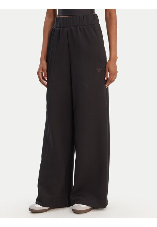 Adidas - adidas Spodnie dresowe Off Placed 3-Stripes JX2733 Czarny Wide Leg. Kolor: czarny. Materiał: syntetyk