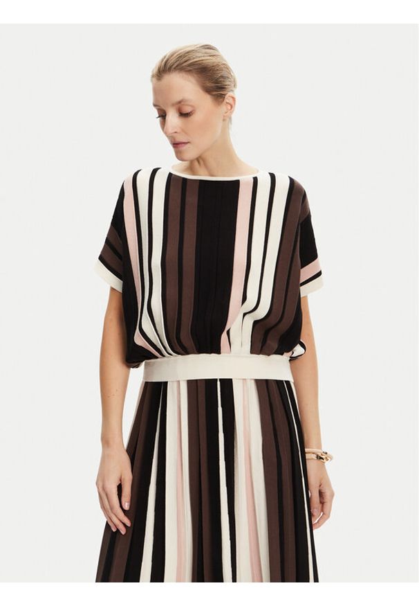 Weekend Max Mara Sweter Pegola 2525366101 Brązowy Regular Fit. Kolor: brązowy. Materiał: wiskoza