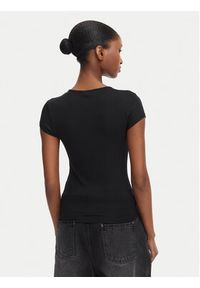 Tommy Jeans T-Shirt Draped DW0DW22802 Czarny Slim Fit. Kolor: czarny. Materiał: wiskoza #4
