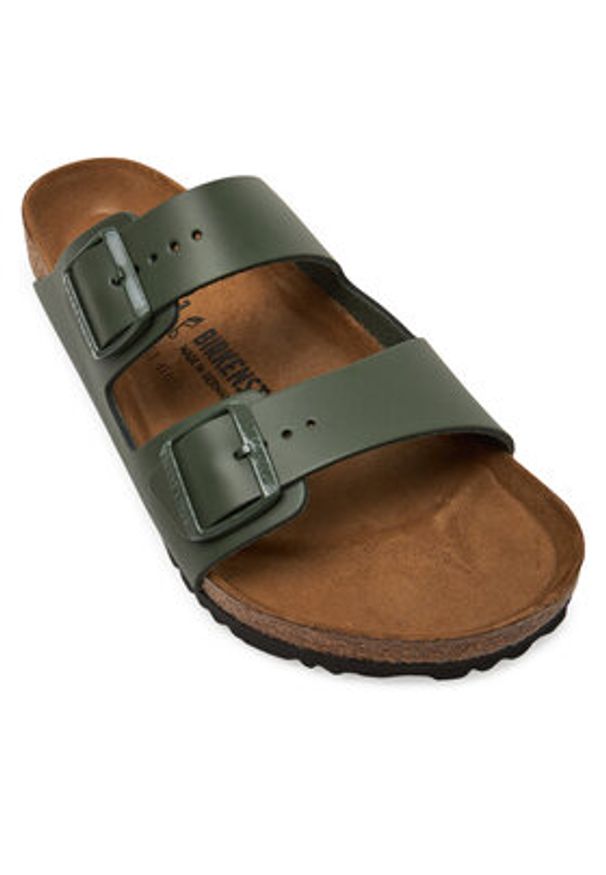 Birkenstock Klapki Arizona 1029165 Zielony. Kolor: zielony. Materiał: skóra
