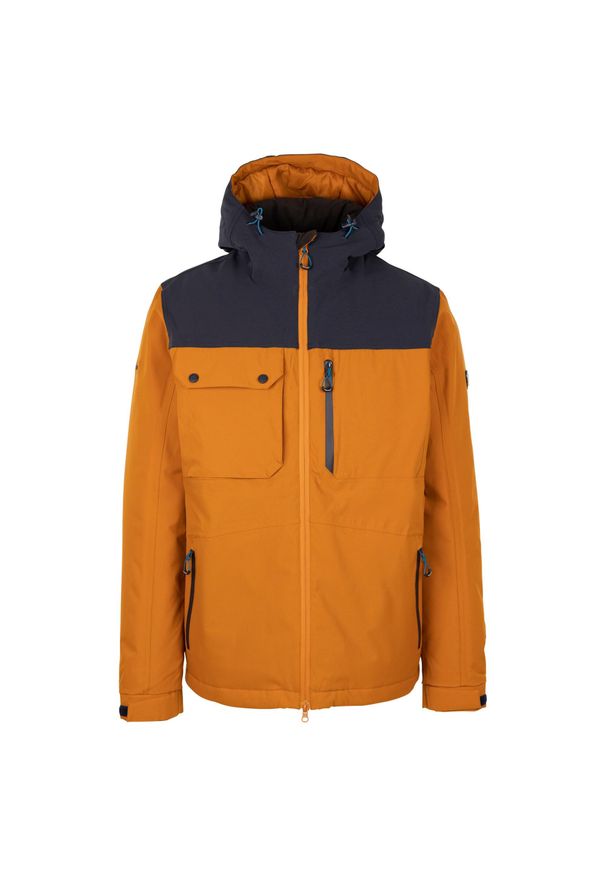 TRESPASS - Męska Ocieplana Kurtka Eastwell. Kolor: czerwony, wielokolorowy, pomarańczowy. Sport: turystyka piesza