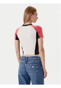Guess T-Shirt W5YR44 Z2YJ2 Écru Regular Fit. Materiał: wiskoza #5