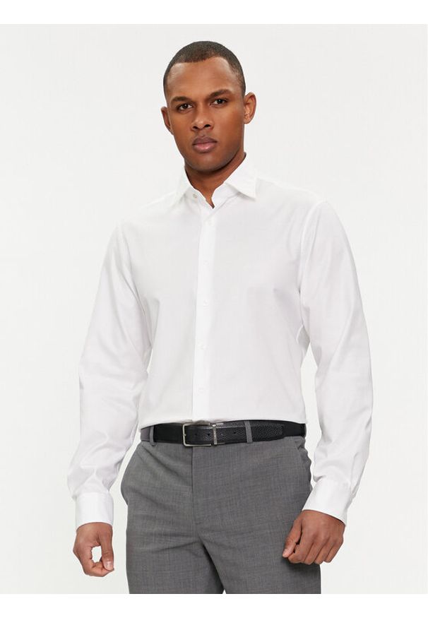 Michael Kors Koszula MD0MD91514 Biały Slim Fit. Kolor: biały. Materiał: bawełna