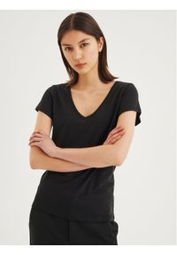 InWear T-Shirt Rena 30100789 Czarny Tight Fit. Kolor: czarny. Materiał: bawełna