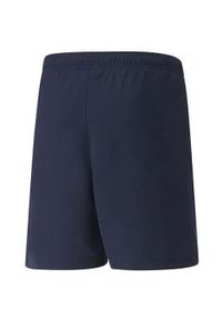 Spodenki piłkarskie dla dzieci Puma teamRISE Short Jr. Okazja: na co dzień. Kolor: niebieski. Materiał: poliester. Sezon: lato. Styl: casual