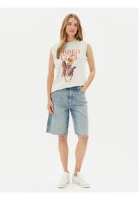 Wrangler Top Muscle 112362574 Biały Relaxed Fit. Kolor: biały. Materiał: bawełna #4