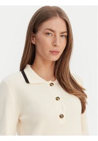 Luisa Spagnoli Sukienka dzianinowa Mariolina 100305 Beżowy Regular Fit. Kolor: beżowy. Materiał: wełna #4