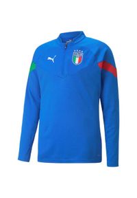 Puma - Kurtka treningowa dla dzieci Italie 2022. Kolor: biały, wielokolorowy, niebieski
