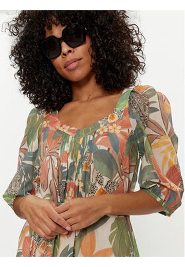 TwinSet - TWINSET Sukienka letnia 241TT2452 Kolorowy Loose Fit. Materiał: bawełna. Wzór: kolorowy. Sezon: lato