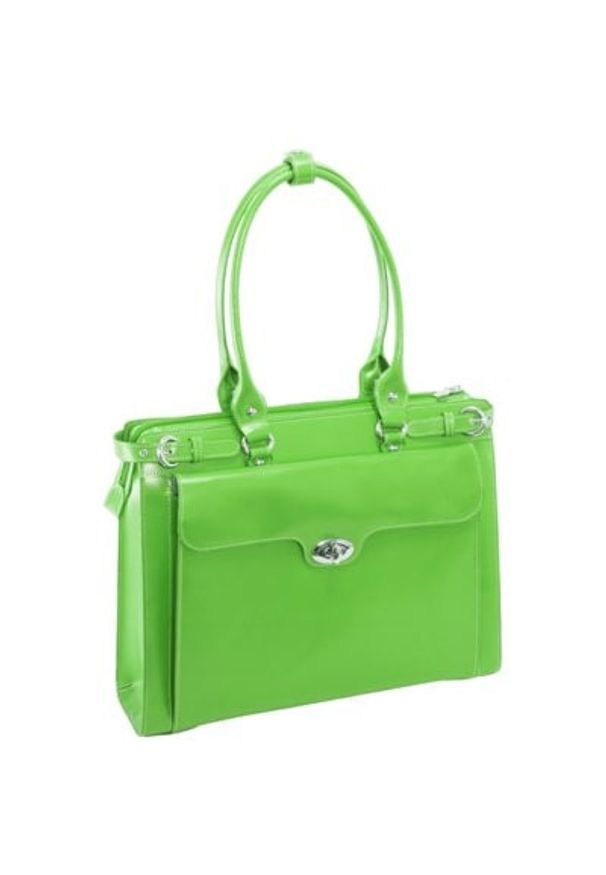 Torba na laptopa MCKLEIN Winnetka 15.6 cali Zielony. Kolor: zielony. Materiał: skóra. Styl: elegancki