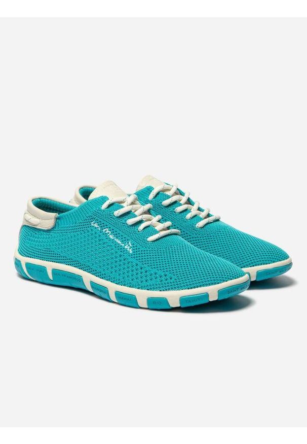 Niskie buty damskie TBS Jazaria. Kolor: niebieski, wielokolorowy, biały. Materiał: skóra. Sport: turystyka piesza