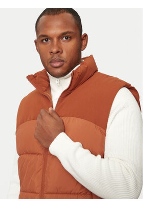 Jack & Jones Bezrękawnik Moon 12256860 Brązowy Regular Fit. Kolor: brązowy. Materiał: syntetyk. Długość rękawa: bez rękawów