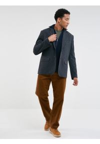 Big-Star - Sweter męski rozpinany granatowy Doblon 403. Okazja: na co dzień. Kolor: niebieski. Materiał: materiał, prążkowany. Wzór: ze splotem. Sezon: zima, jesień. Styl: klasyczny, casual #5