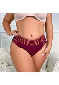 Intica - Koronkowe tangi z ozdobnym pasem na specjalne okazje Kasumi. Kolor: czarny. Materiał: koronka. Wzór: koronka #8